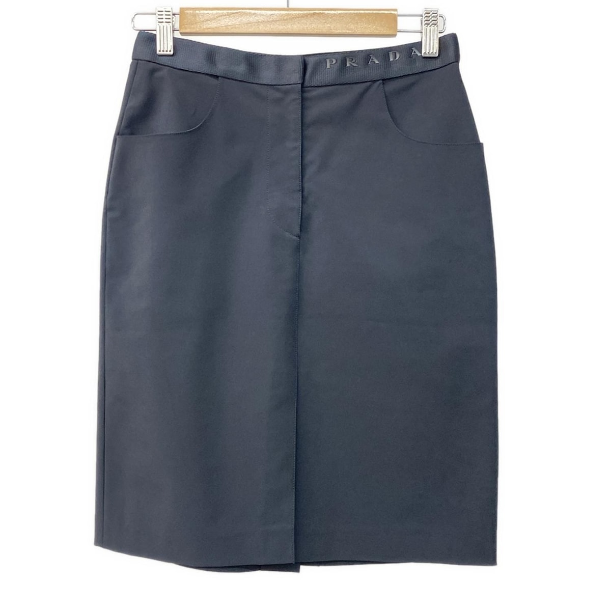 楽天市場】PRADA プラダ タグ付き チェック柄 シルク フレア ひざ上丈