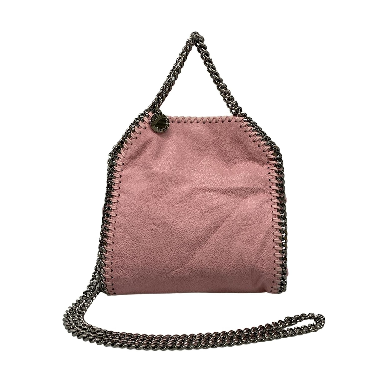 【新着】【中古】stellamccartney(ステラマッカートニー) タイニーファラベラ トートバッグ チェーンショルダー/2WAY ピンク