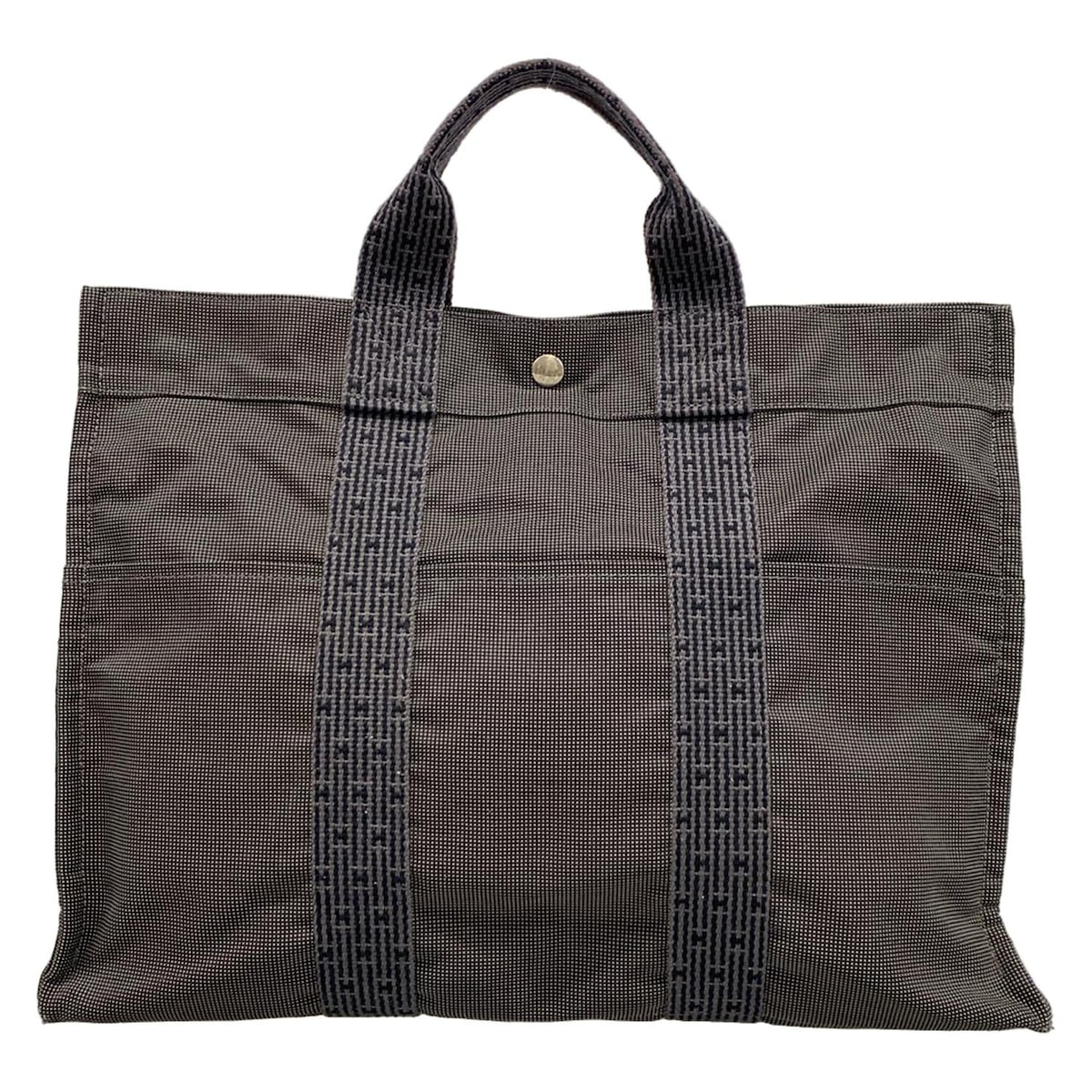【新着】【中古】HERMES(エルメス) エールライントートMM トートバッグ 旧型金具/シルバー金具 グレー