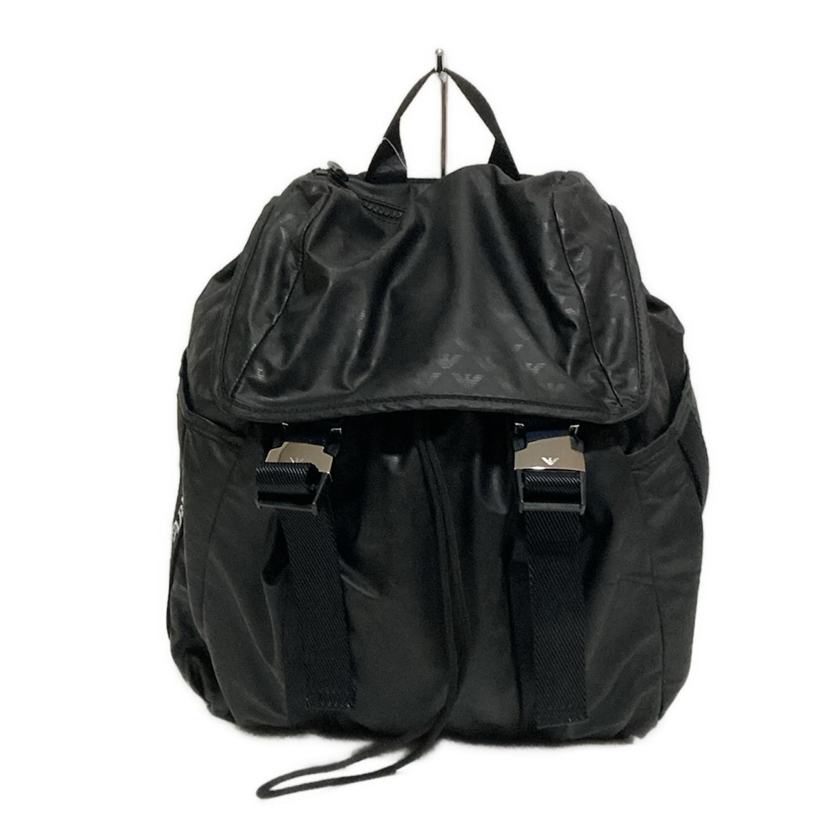 楽天市場】【中古】EMPORIO ARMANI レザーバックパック ブラック