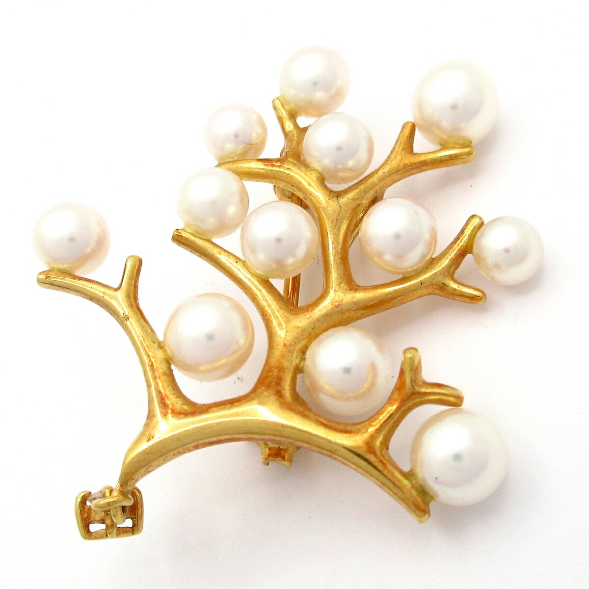 楽天市場】（美品）ミキモト MIKIMOTO パールダイヤフラワーブローチ