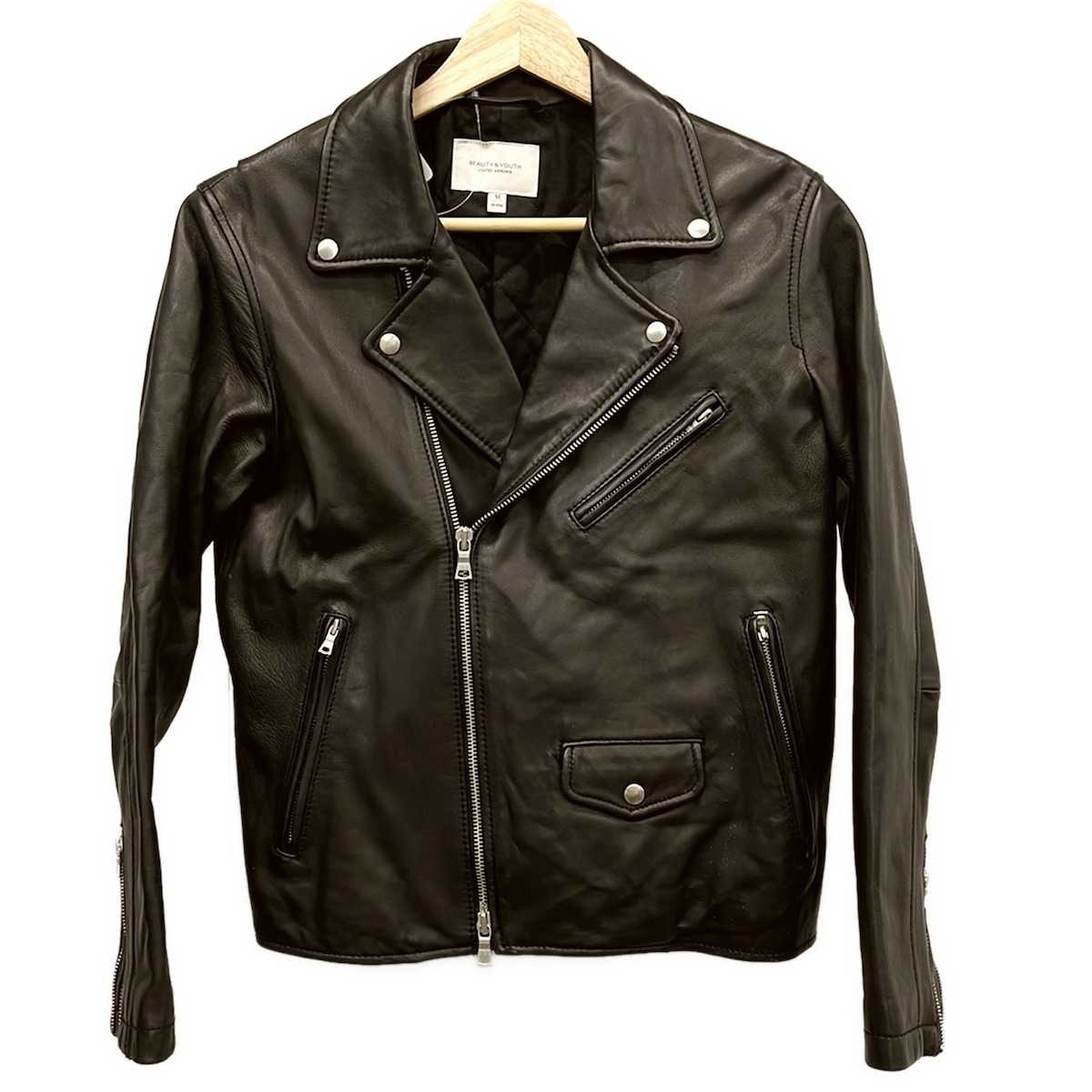 BEAUTY&YOUTH UNITED ARROWS◇ラムレザーダブルライダースジャケット/S
