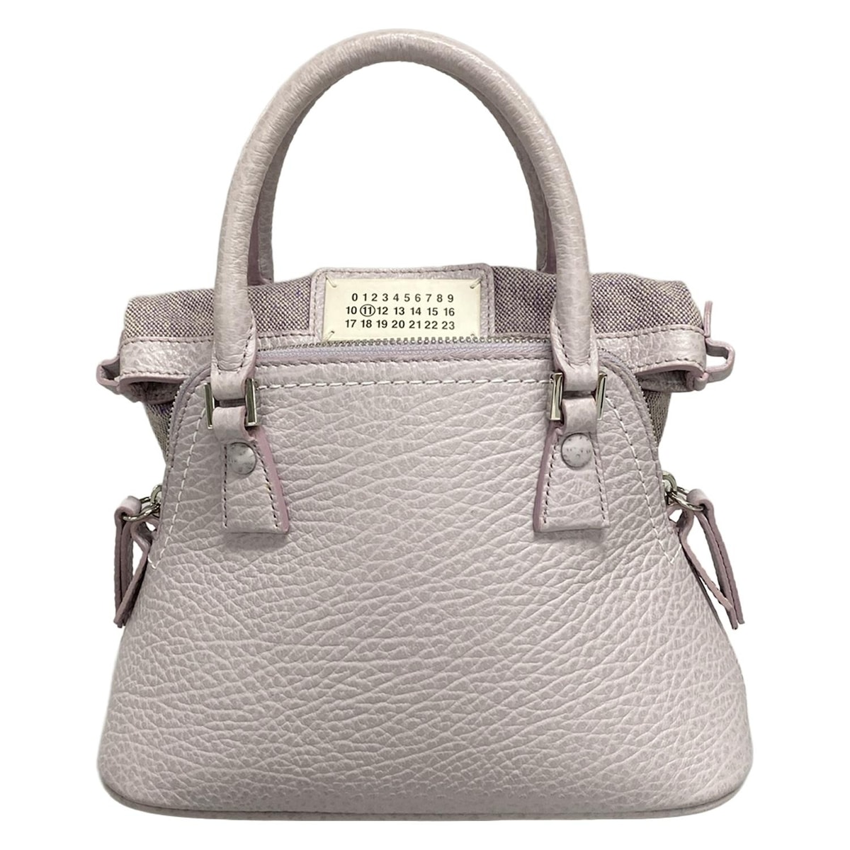 【中古】Maison Margiela(メゾンマルジェラ) 5AC マイクロ ハンドバッグ ライトパープル レザー