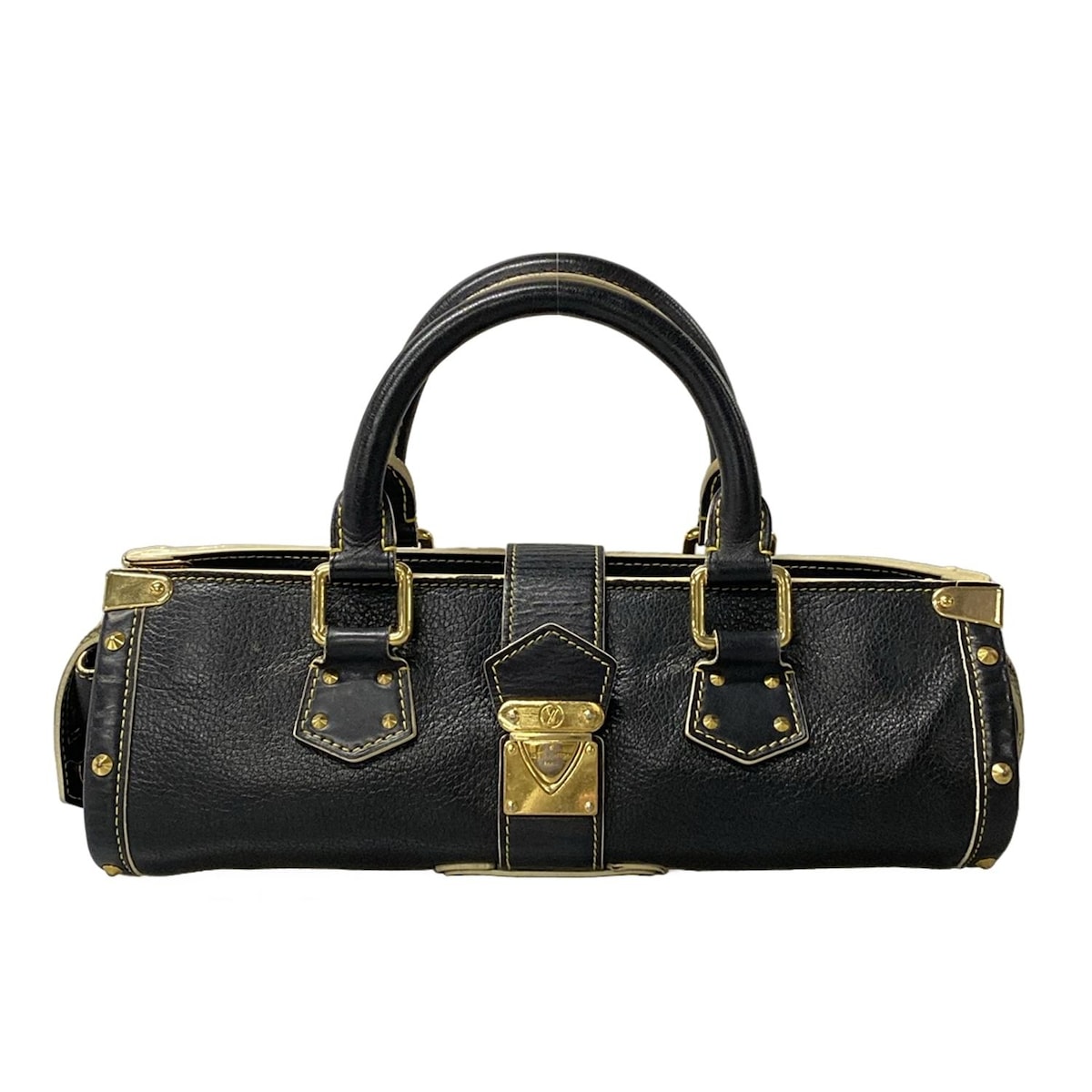 【中古】LOUIS VUITTON(ルイヴィトン) エパヌイPM ハンドバッグ ノワール レザー