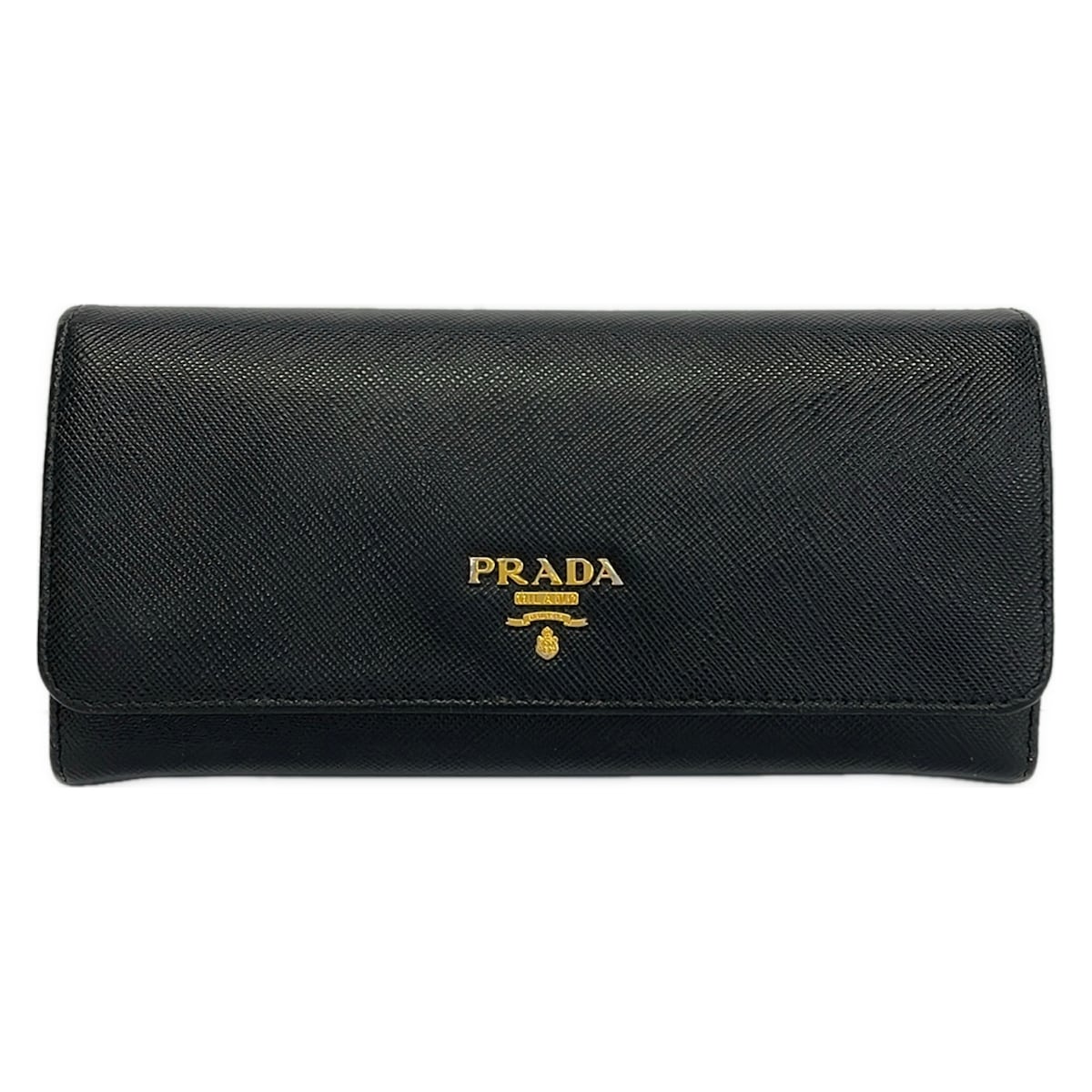 【中古】PRADA(プラダ) 長財布 黒 レザー｜ブランディア　店
