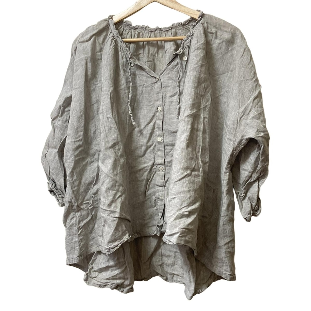 楽天市場】【中古】nest Robeリネンフリルチュニックブラウス 01212