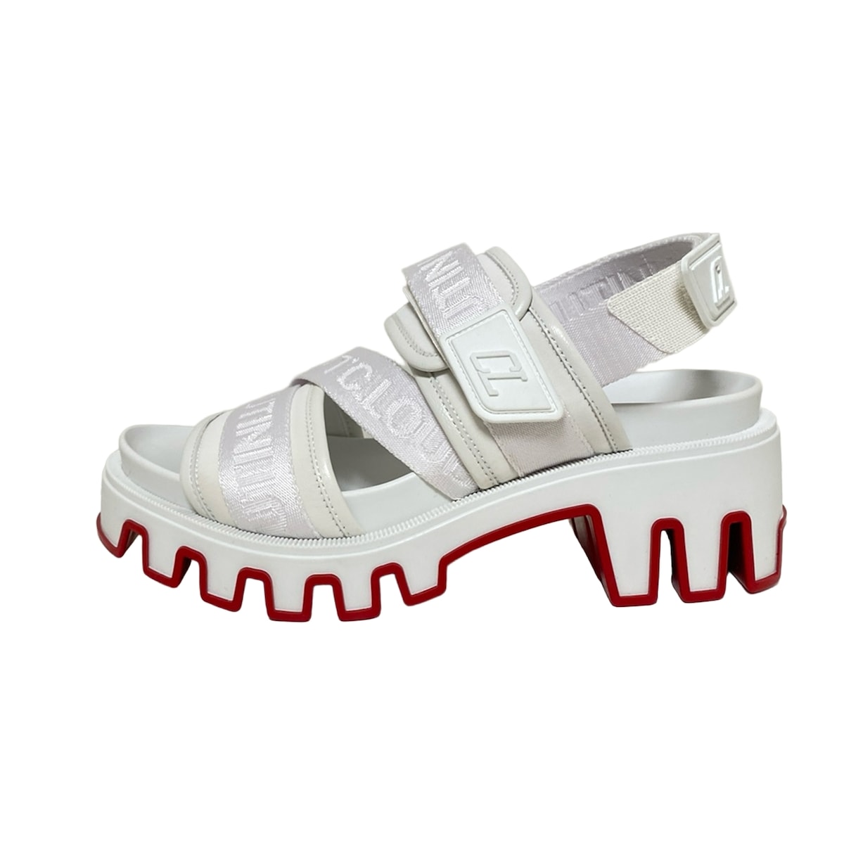 【新着】【中古】CHRISTIAN LOUBOUTIN(クリスチャンルブタン) サンダル 白 レザー