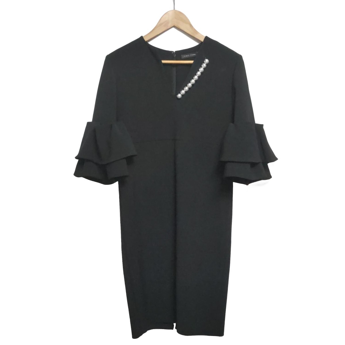 楽天市場】【ヨーコチャン】YOKO CHAN パール装飾 七分丈 ワンピース