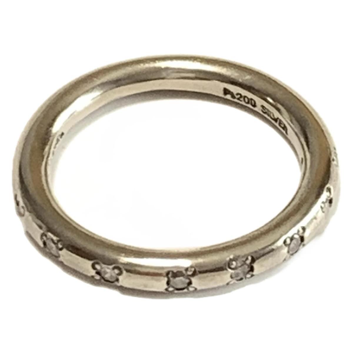 【中古】agete(アガット) リング 8Pダイヤ/ダイヤ0.11カラット ダイヤモンド×pt200×シルバー 6,403円