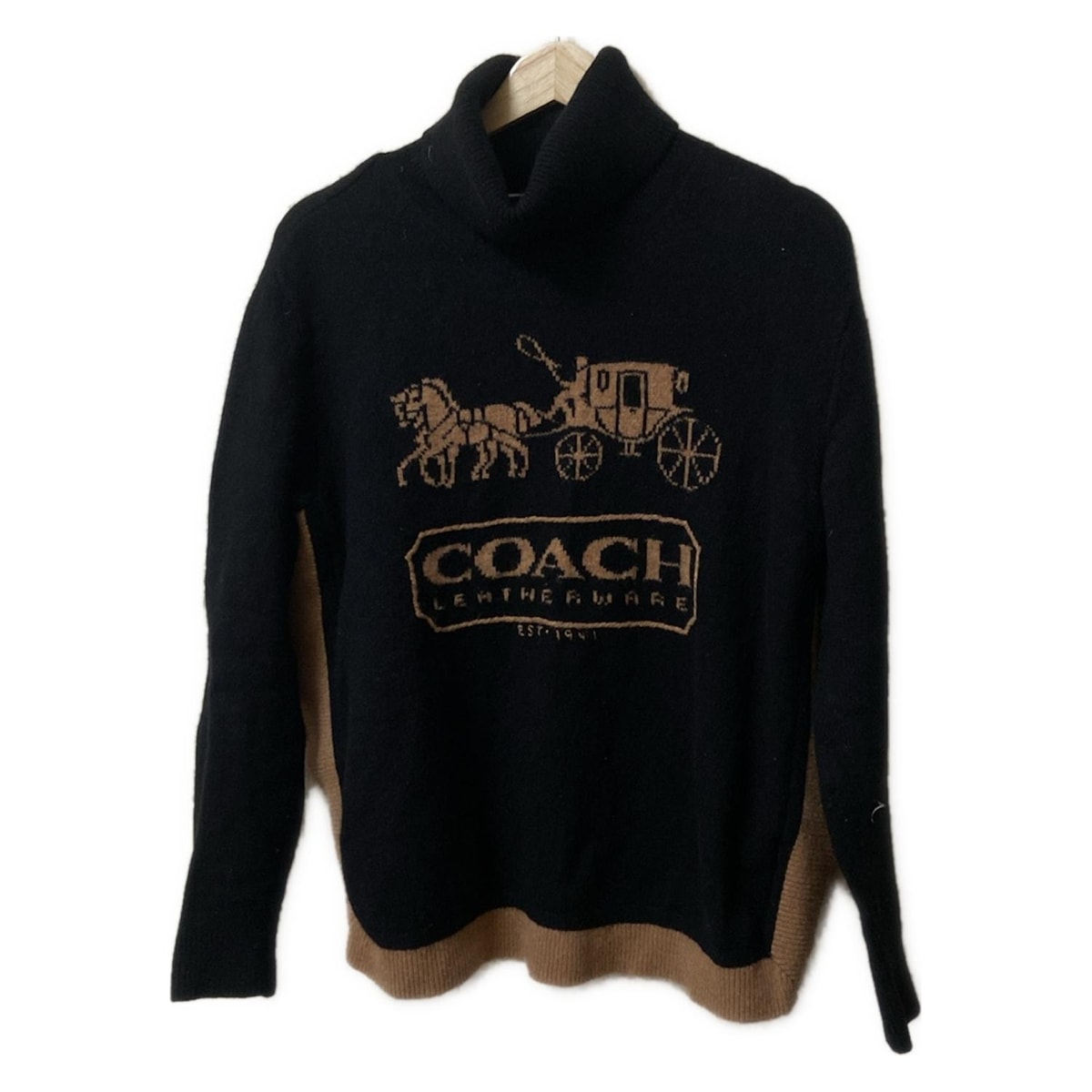 楽天市場】COACH コーチ フロントロゴ カシミヤ入り タートルネック