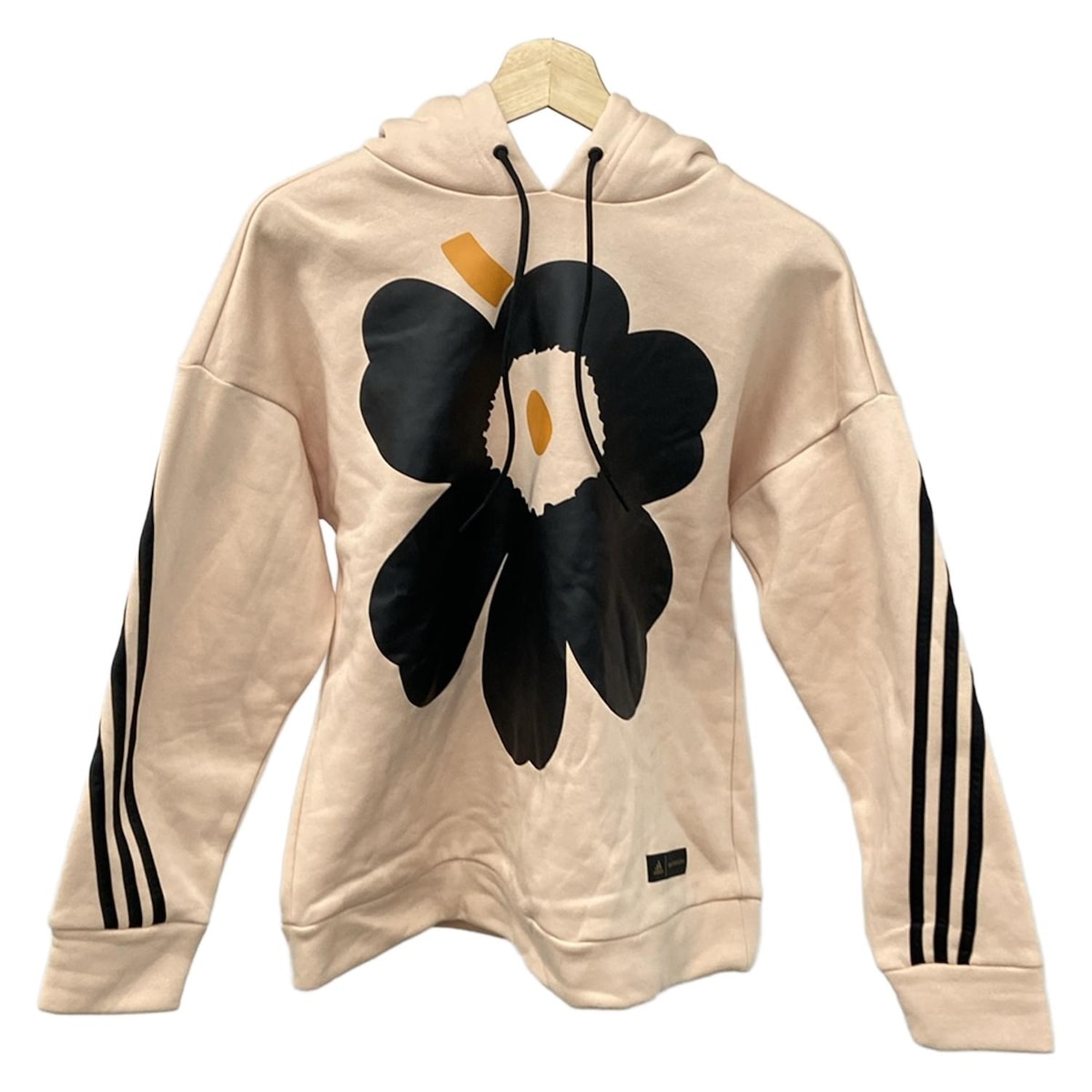 【中古】marimekko(マリメッコ) パーカー 長袖/adidasコラボ ベージュ