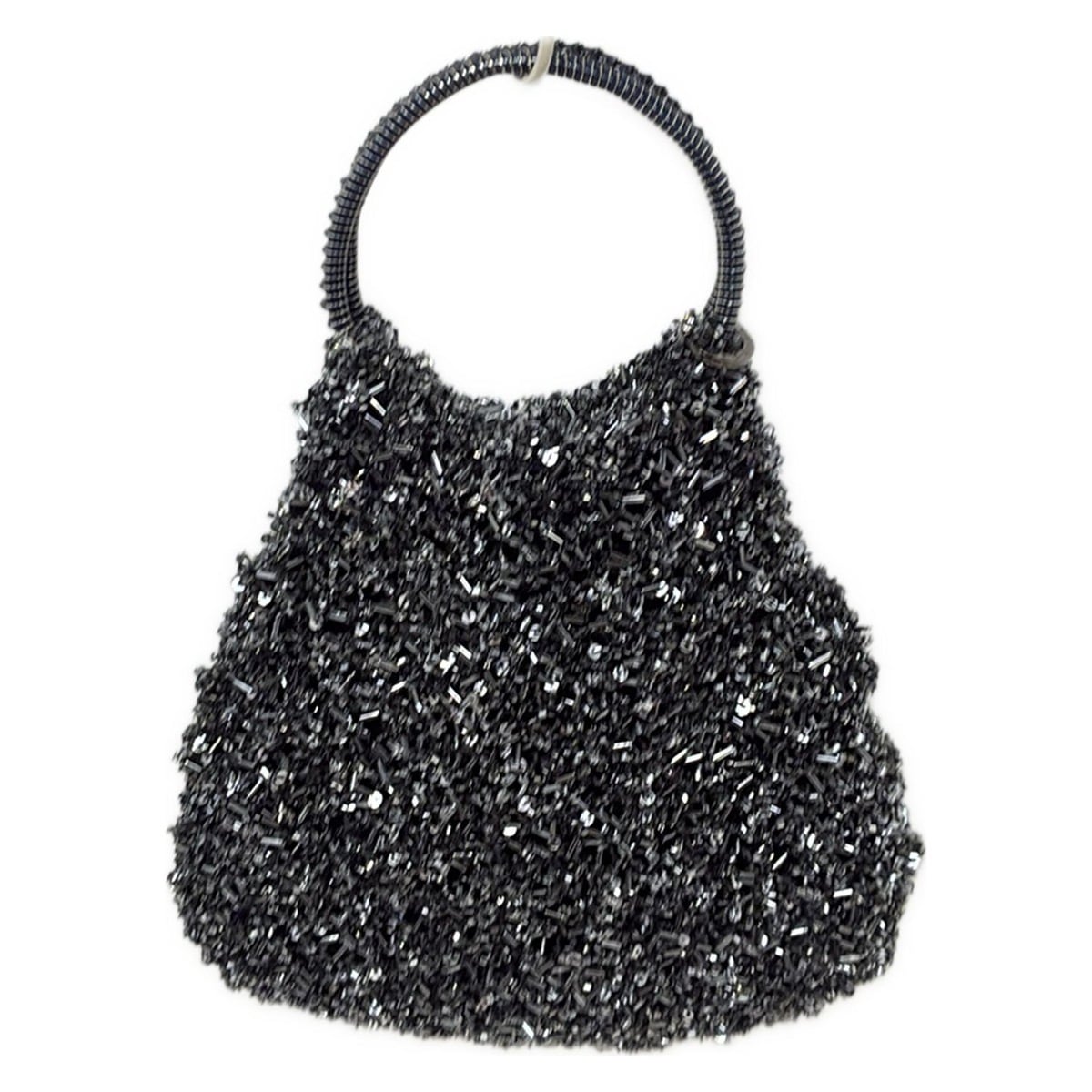 【新着】【中古】ANTEPRIMA(アンテプリマ) トートバッグ スパンコール/ビーズ ダークネイビー×黒×シルバー