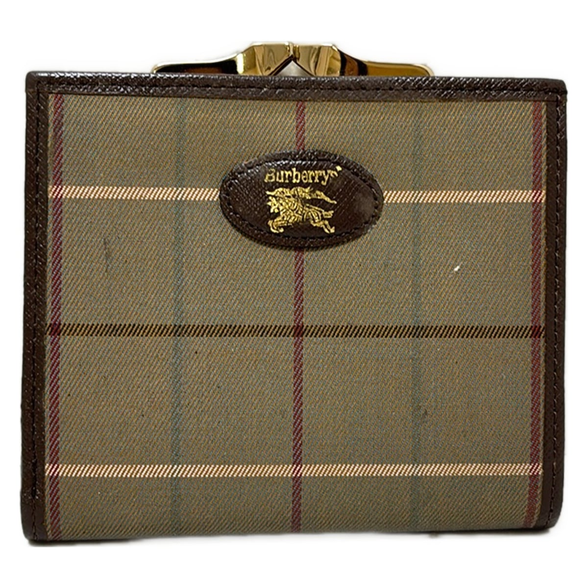 楽天市場】【BURBERRY】バーバリー ノバチェック がま口 二つ折り財布