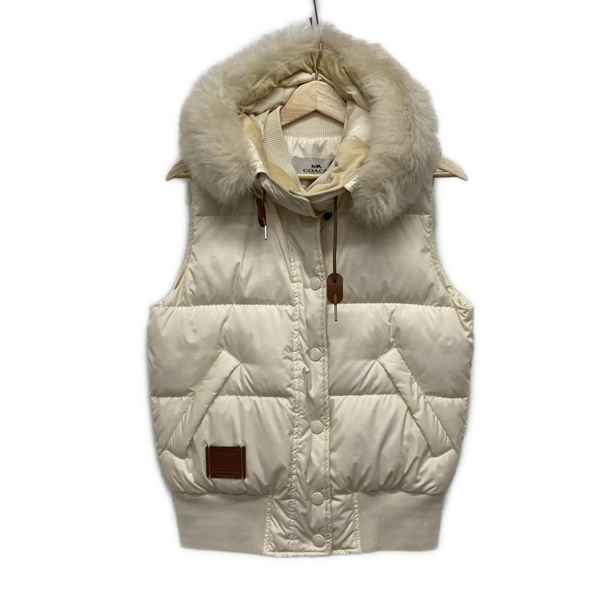 楽天市場】【COACH/コーチ】 レオパード柄 フェイクファー ダウン