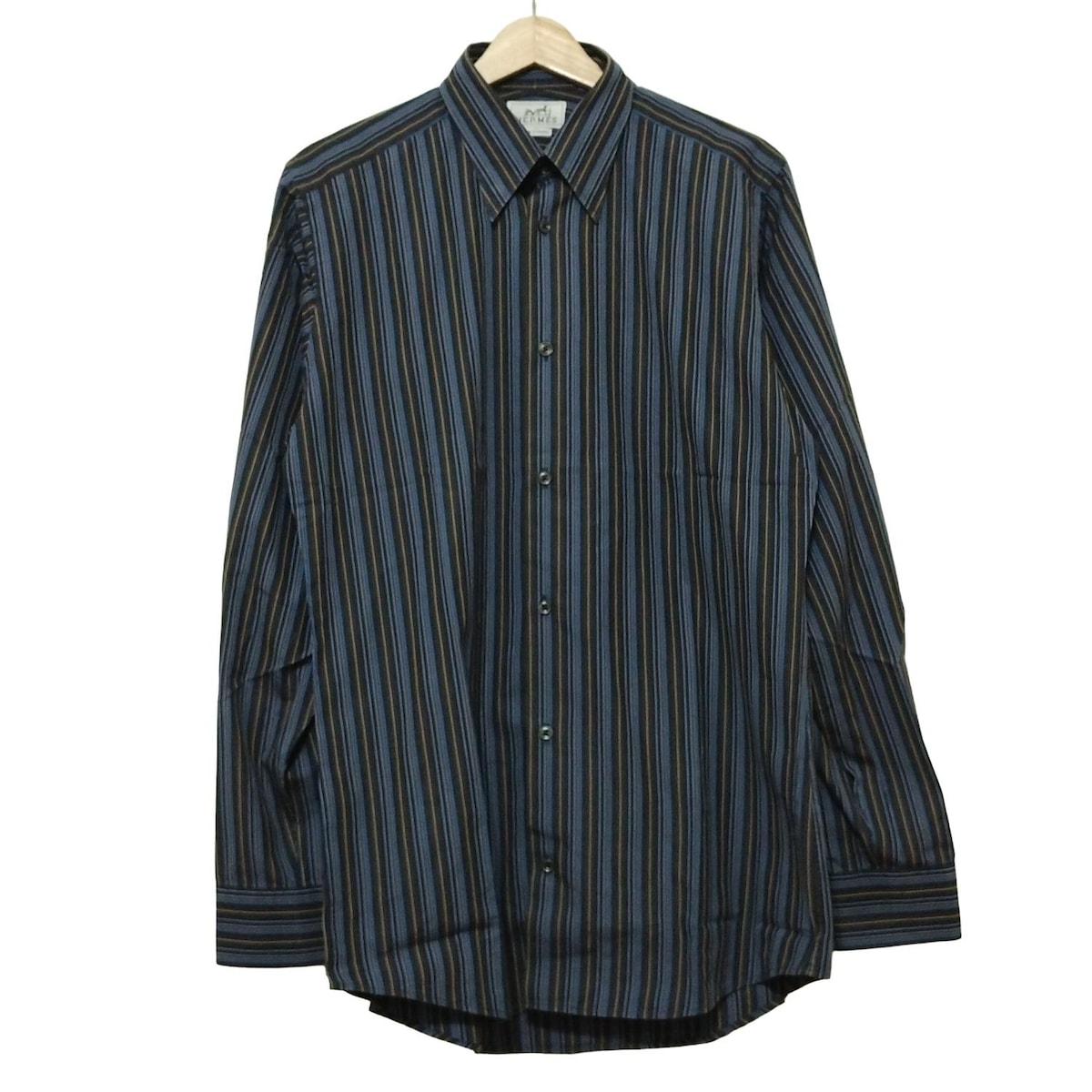 楽天市場】【HERMES】エルメス ホース刺繍 ストライプ セリエボタン