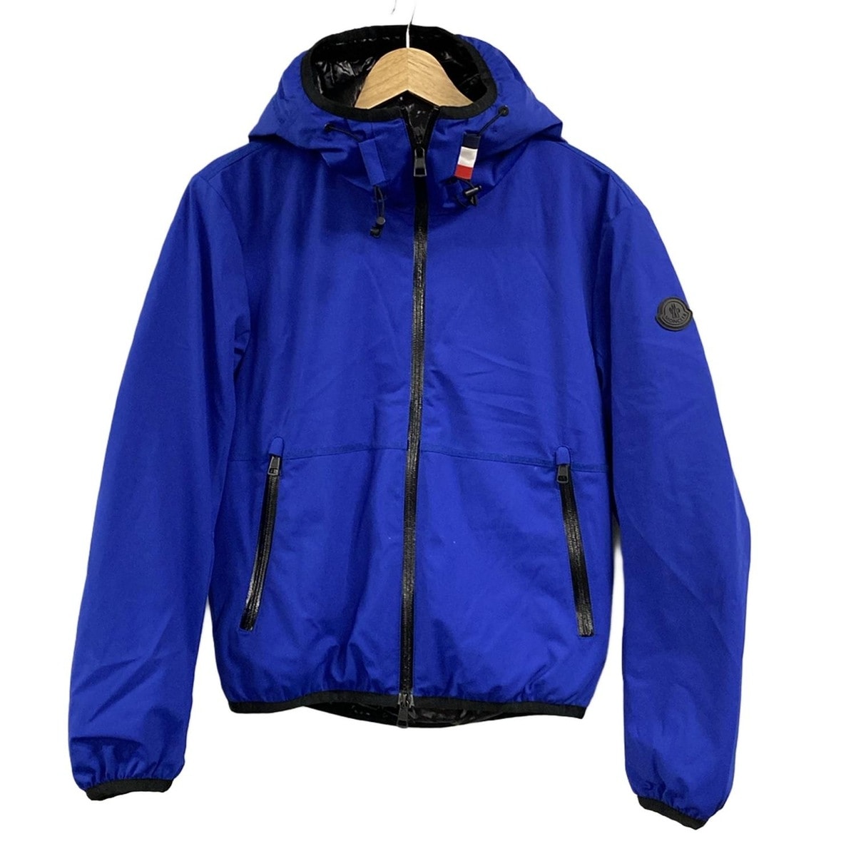 【中古】MONCLER(モンクレール) DUPORT(デュポール) ダウンジャケット 長袖/秋/冬 ブルー×黒