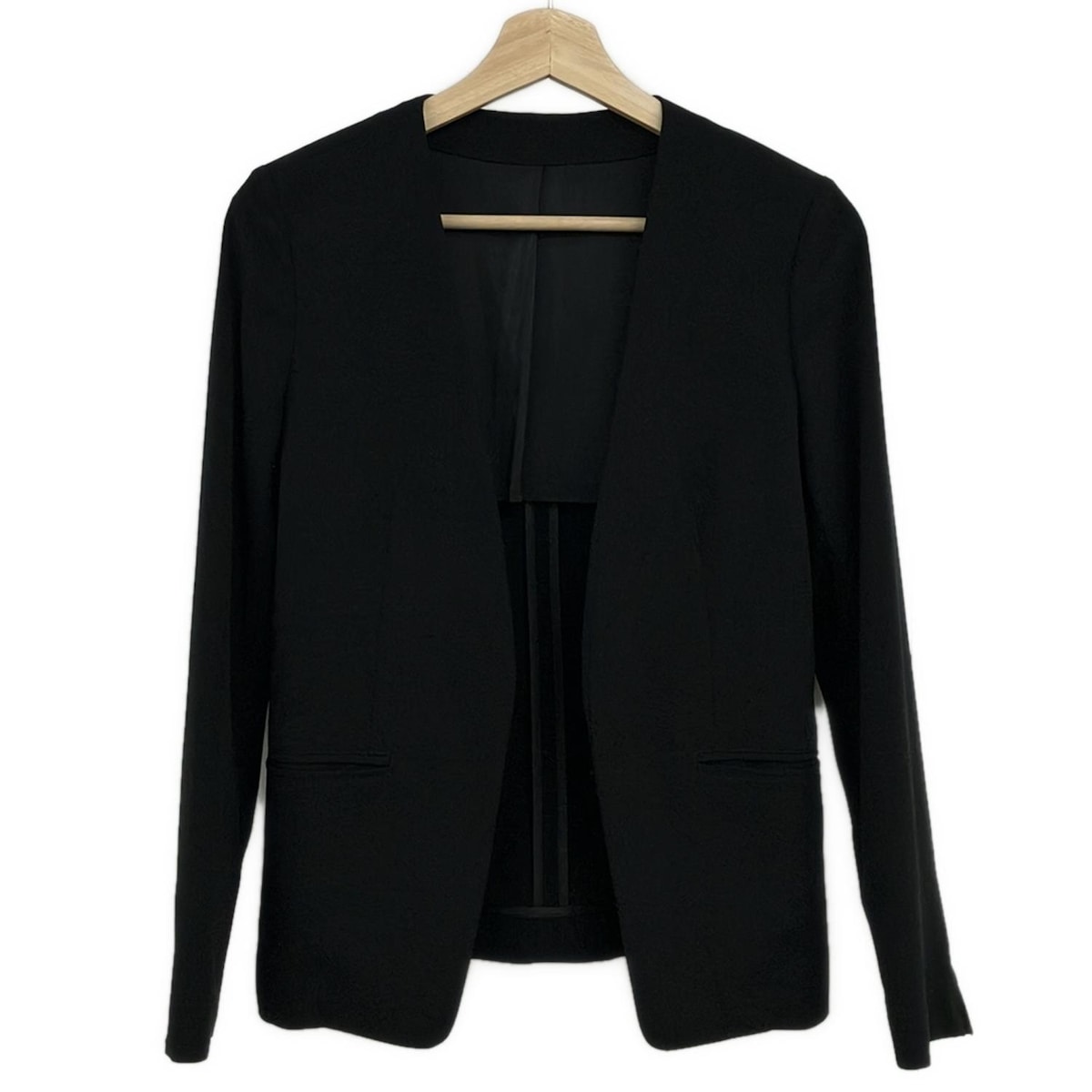 楽天市場】PLST プラステ スーツ ネイビー 紺 ノーカラージャケット XS