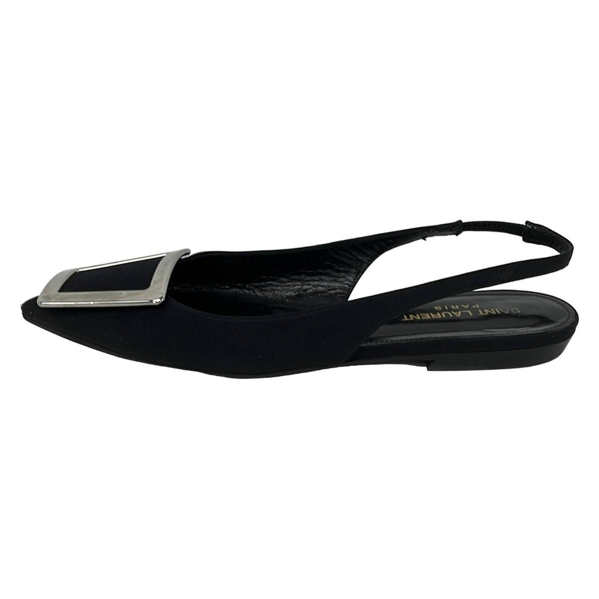 【新着】【中古】SAINT LAURENT PARIS(サンローランパリ) サンダル アウトソール張替済 黒×シルバー