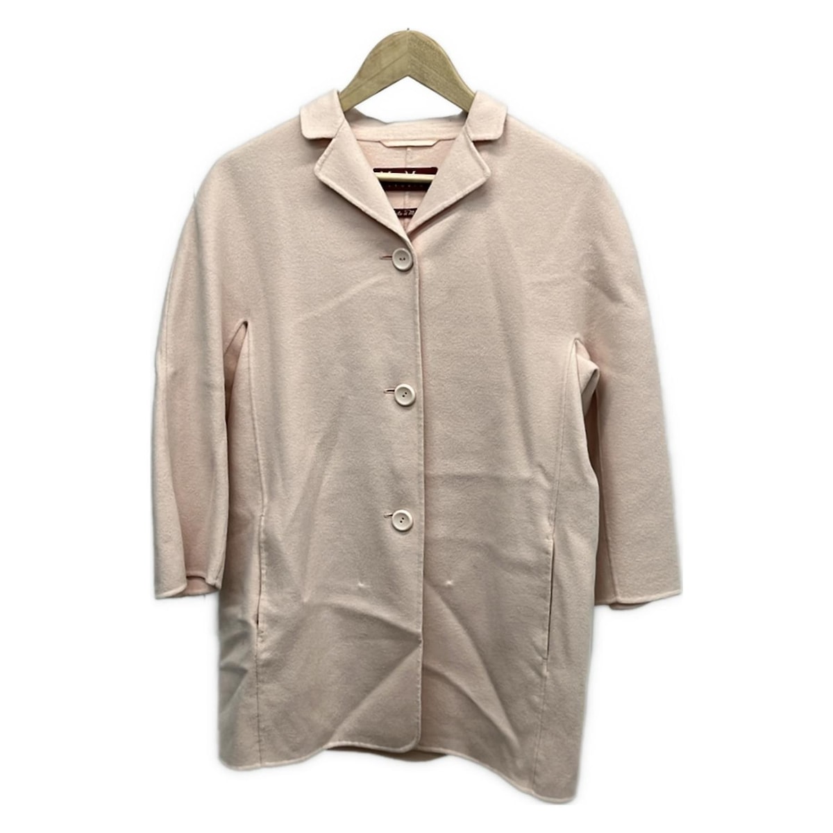 【新着】【中古】Max Mara STUDIO(マックスマーラスタジオ) コート 長袖/ギャザー/秋/冬 ライトピンク
