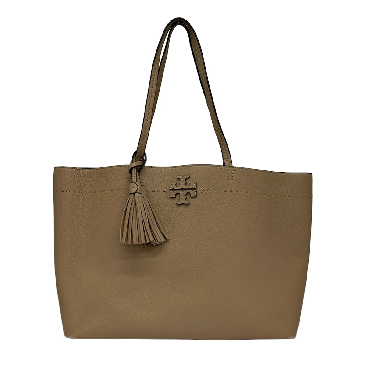 【新着】【中古】TORY BURCH(トリーバーチ) トートバッグ ピンクベージュ レザー