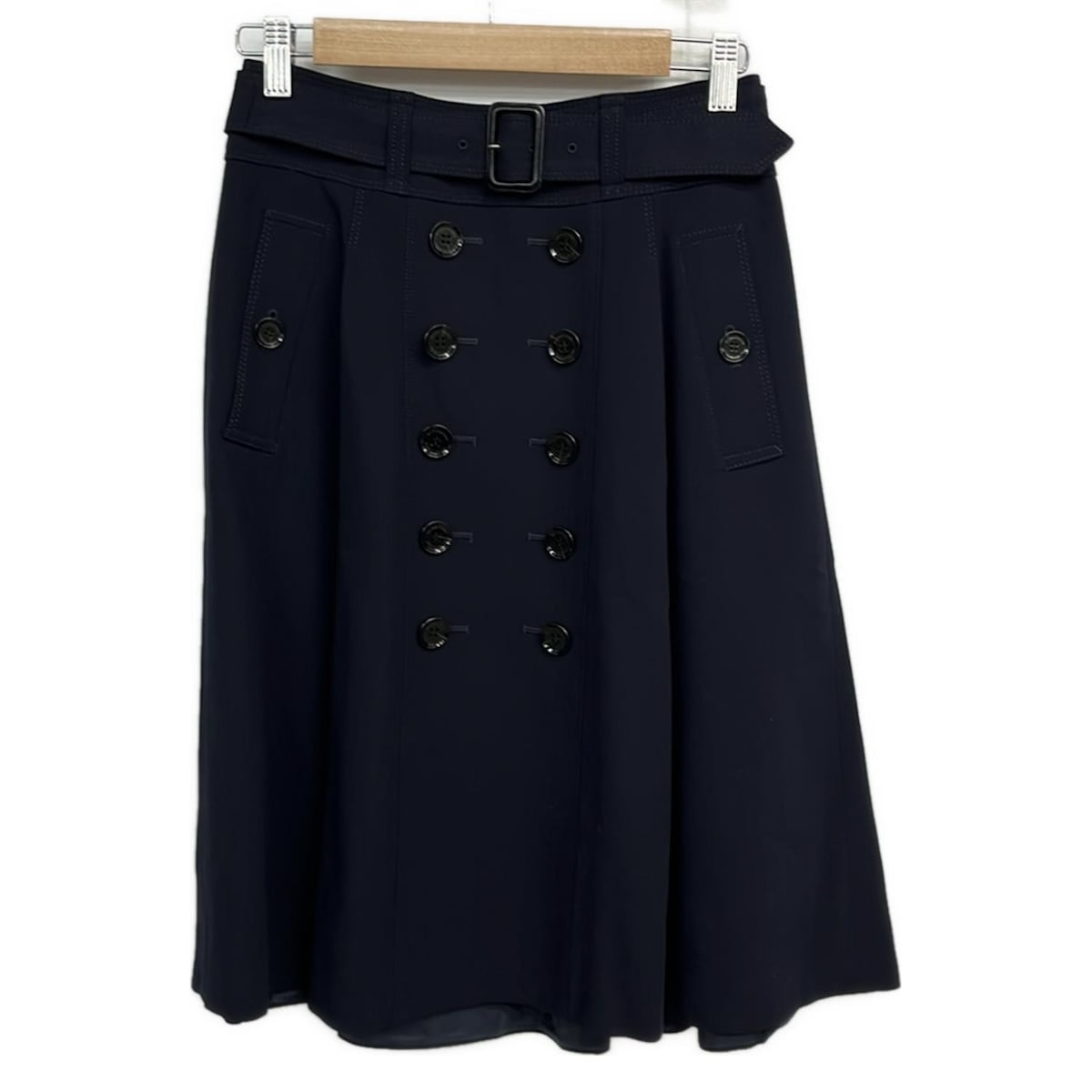 【新着】【中古】Burberry LONDON(バーバリーロンドン) ロングスカート ダークネイビー