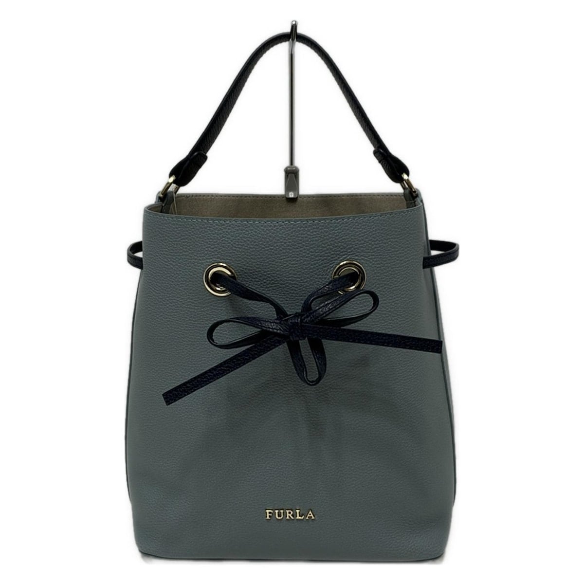 【新着】【中古】FURLA(フルラ) ハンドバッグ ライトブルー レザー