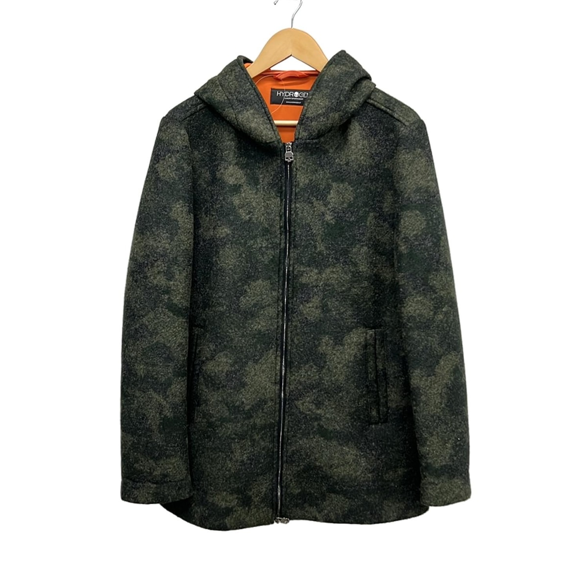 【中古】HYDROGEN(ハイドロゲン) コート 長袖/迷彩柄/スカル/秋/冬 カーキ×ダークグリーン×ダークグレー