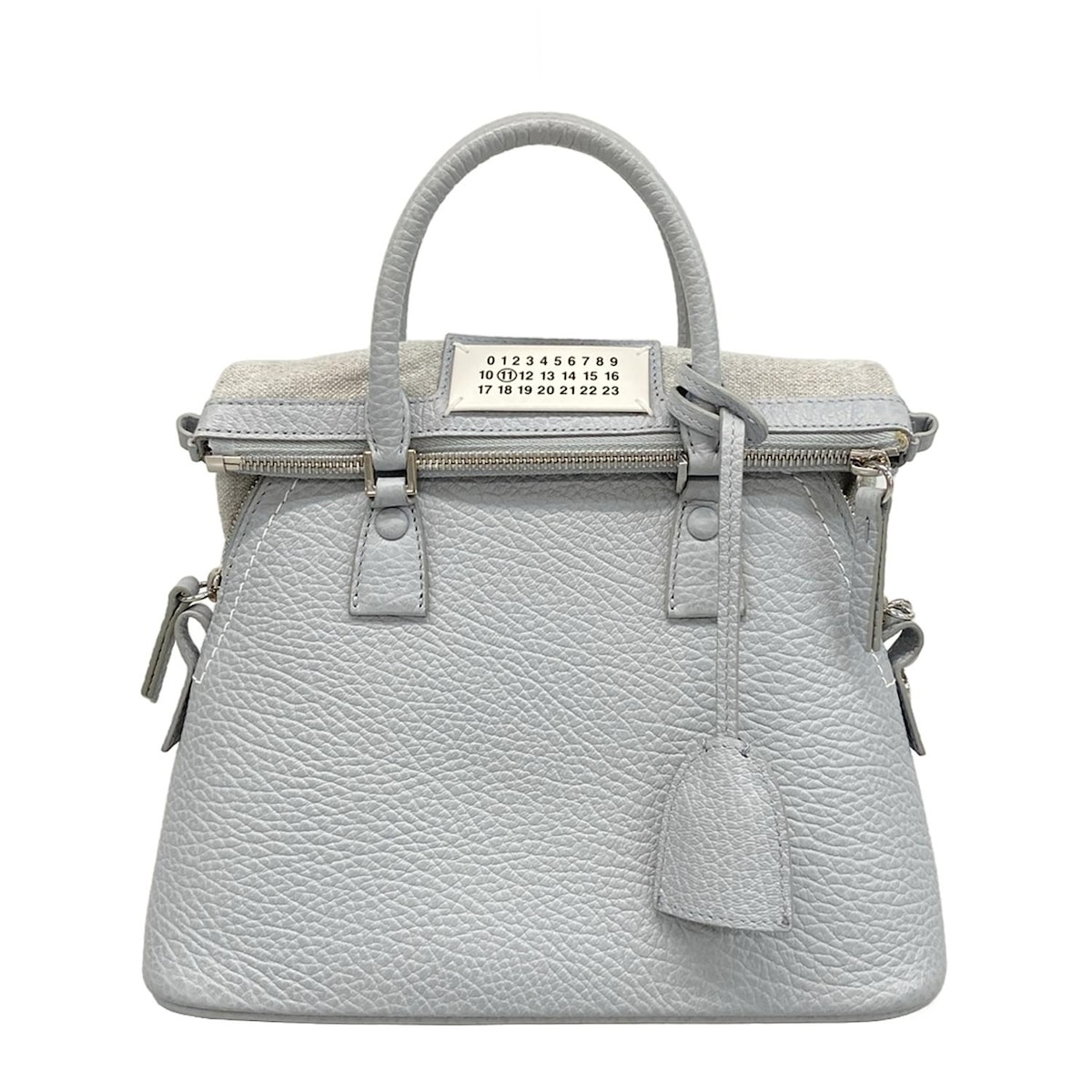 【中古】Maison Margiela(メゾンマルジェラ) 5AC ミニ ハンドバッグ ライトブルー レザー