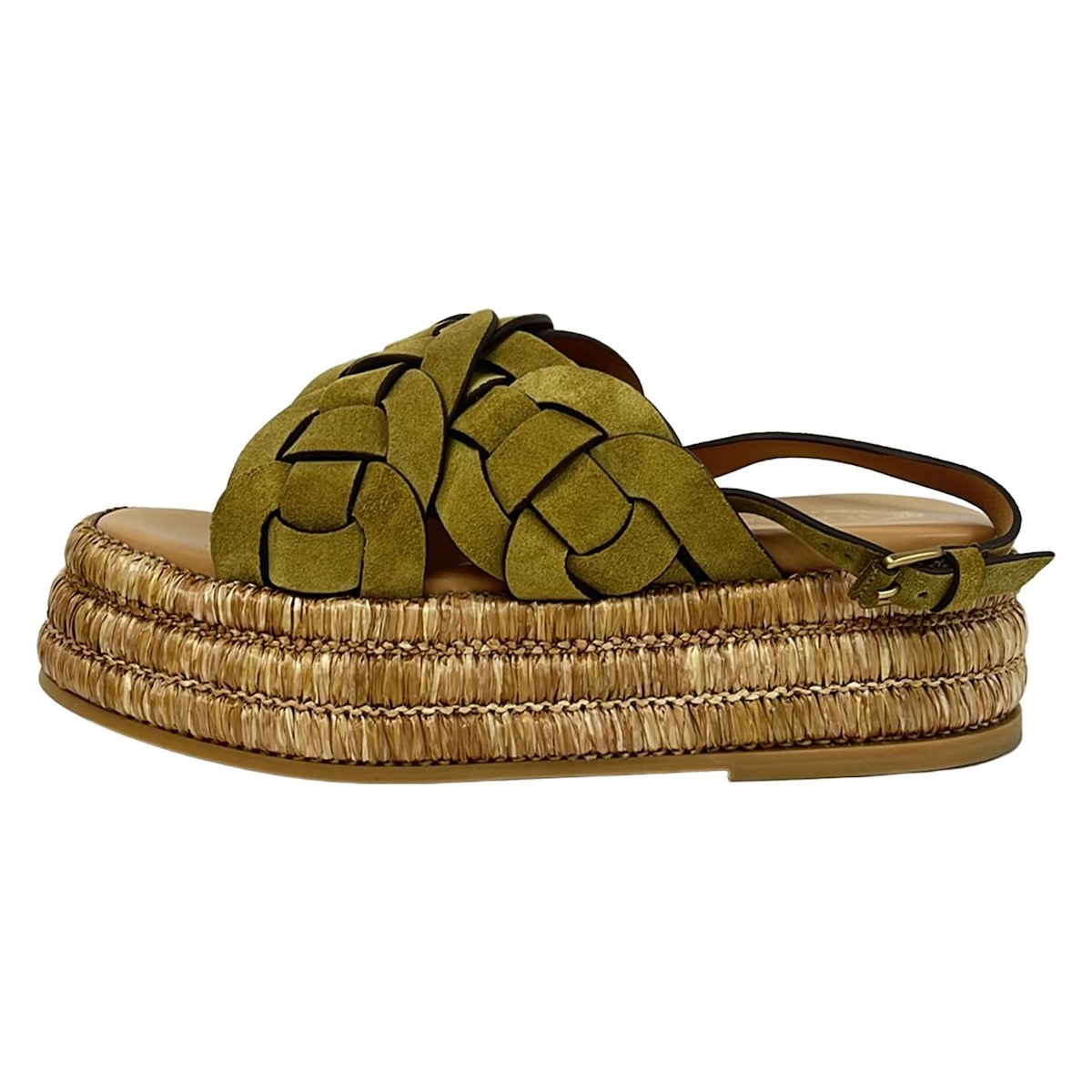 【新着】【中古】TOD'S(トッズ) サンダル カーキ