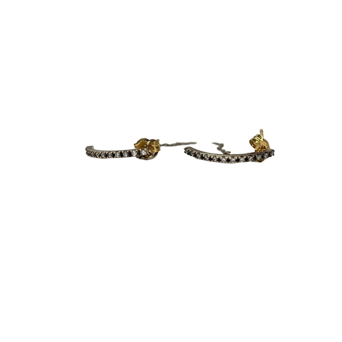 【新着】【中古】ete(エテ) ピアス K18YG×シルバー×クリア