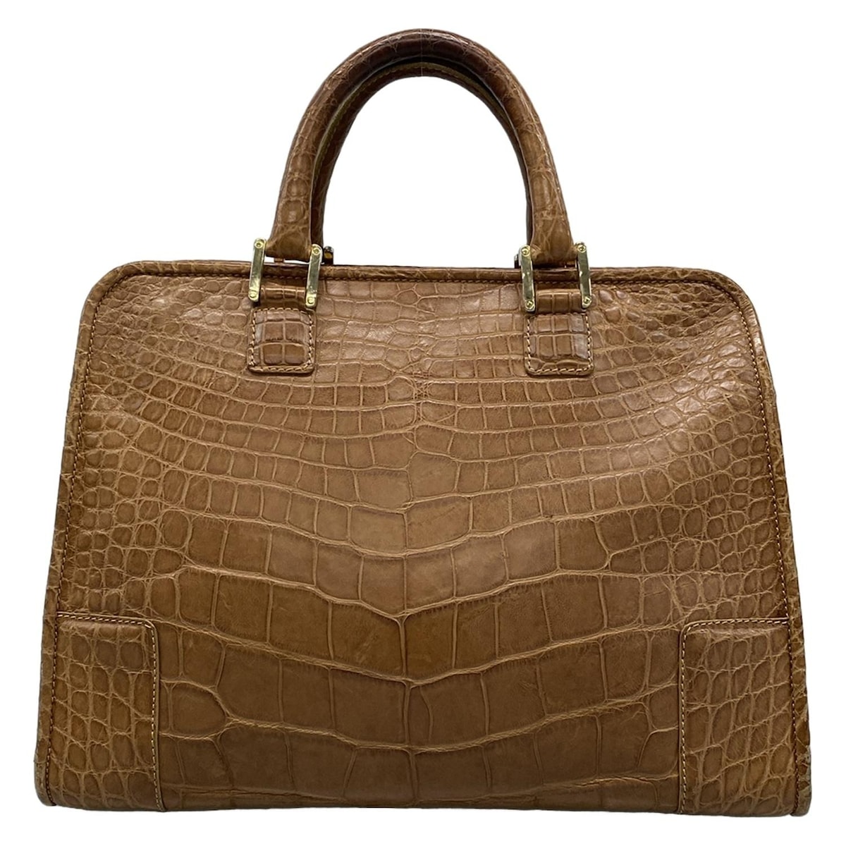 LOEWE ロエベ ハンドバッグ アマソナ スエード レザー グレー系