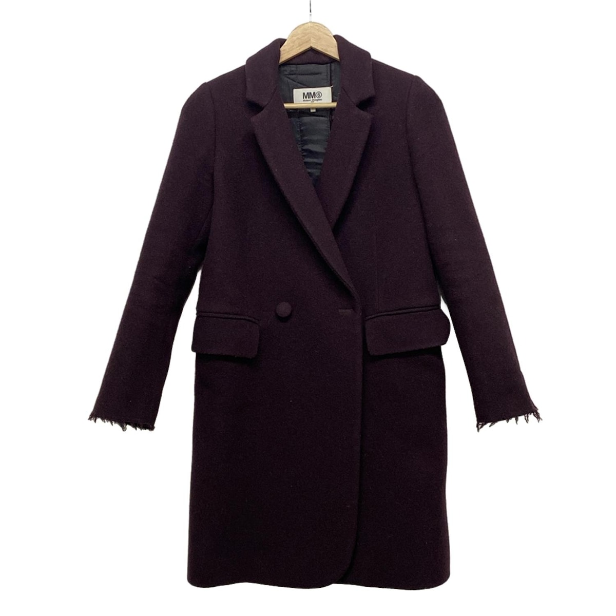 【中古】MM6(エムエムシックス) コート カットオフ/2016AW ボルドー 14,348円