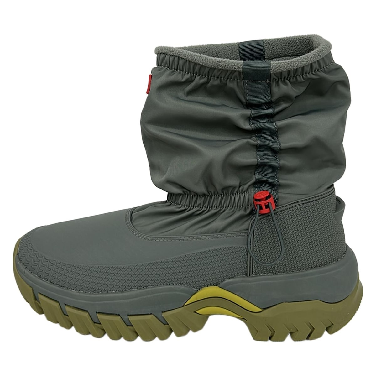 【新着】【中古】HUNTER(ハンター) ブーツ スノーブーツ グレー×ライトグリーン×マルチ