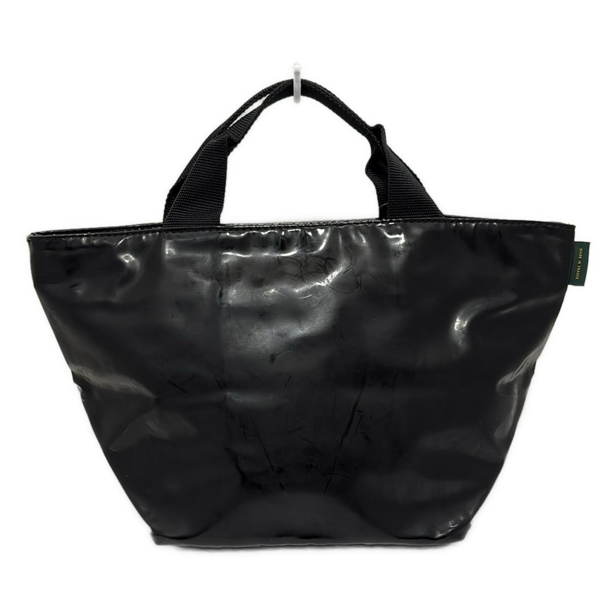 【中古】Herve Chapelier(エルベシャプリエ) ヴェルニ舟型トートM ハンドバック Vernis生産ライン 黒