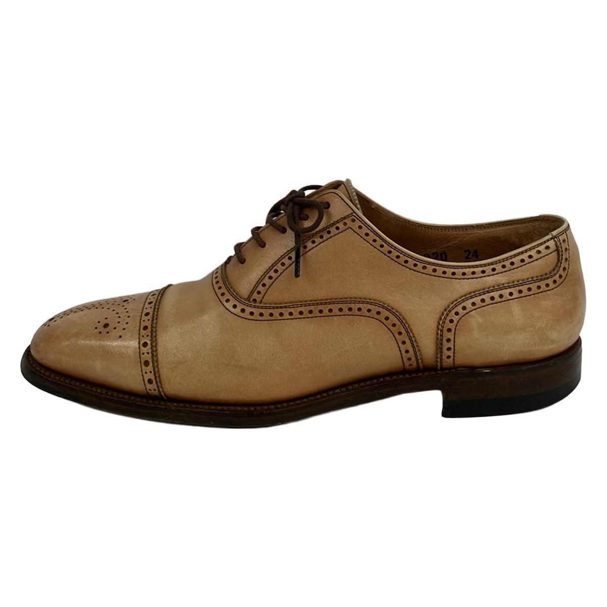【新着】【中古】SCOTCH GRAIN(スコッチグレイン) シューズ パンチング ライトブラウン レザー