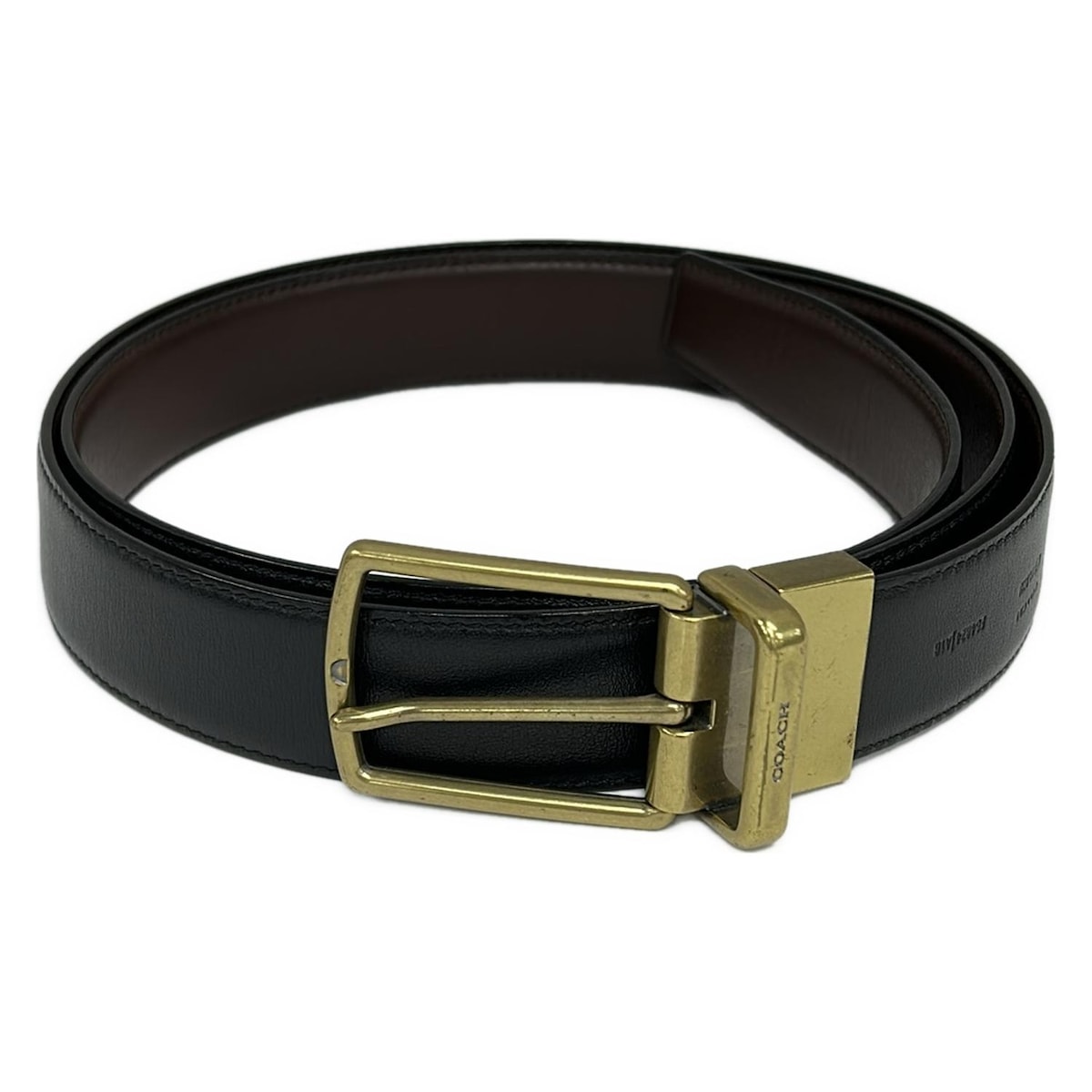 【新着】【中古】COACH(コーチ) ベルト 黒 レザー