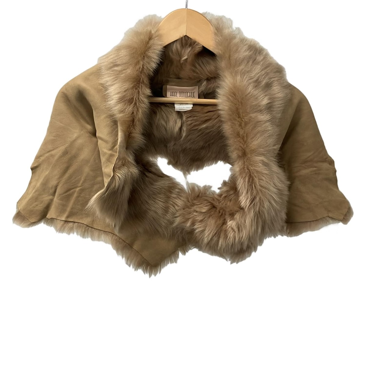 【中古】Karl Donoghue(カールドノヒュー) マフラー ティペット ライトブラウン ラムスキン