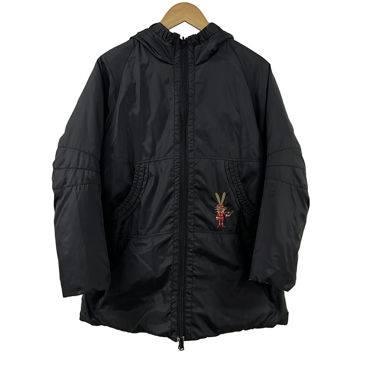 【新着】【中古】ALBEROBELLO/OLLEBOREBLA(アルベロベロ/オレボレブラ) ダウンコート 長袖/リバーシブル/冬 黒×アイボリー×マルチ