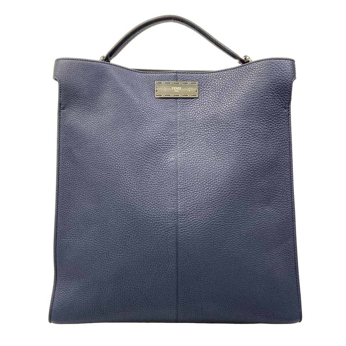 【新着】【中古】FENDI(フェンディ) ピーカブーエックスライトフィット ハンドバッグ ネイビー レザー