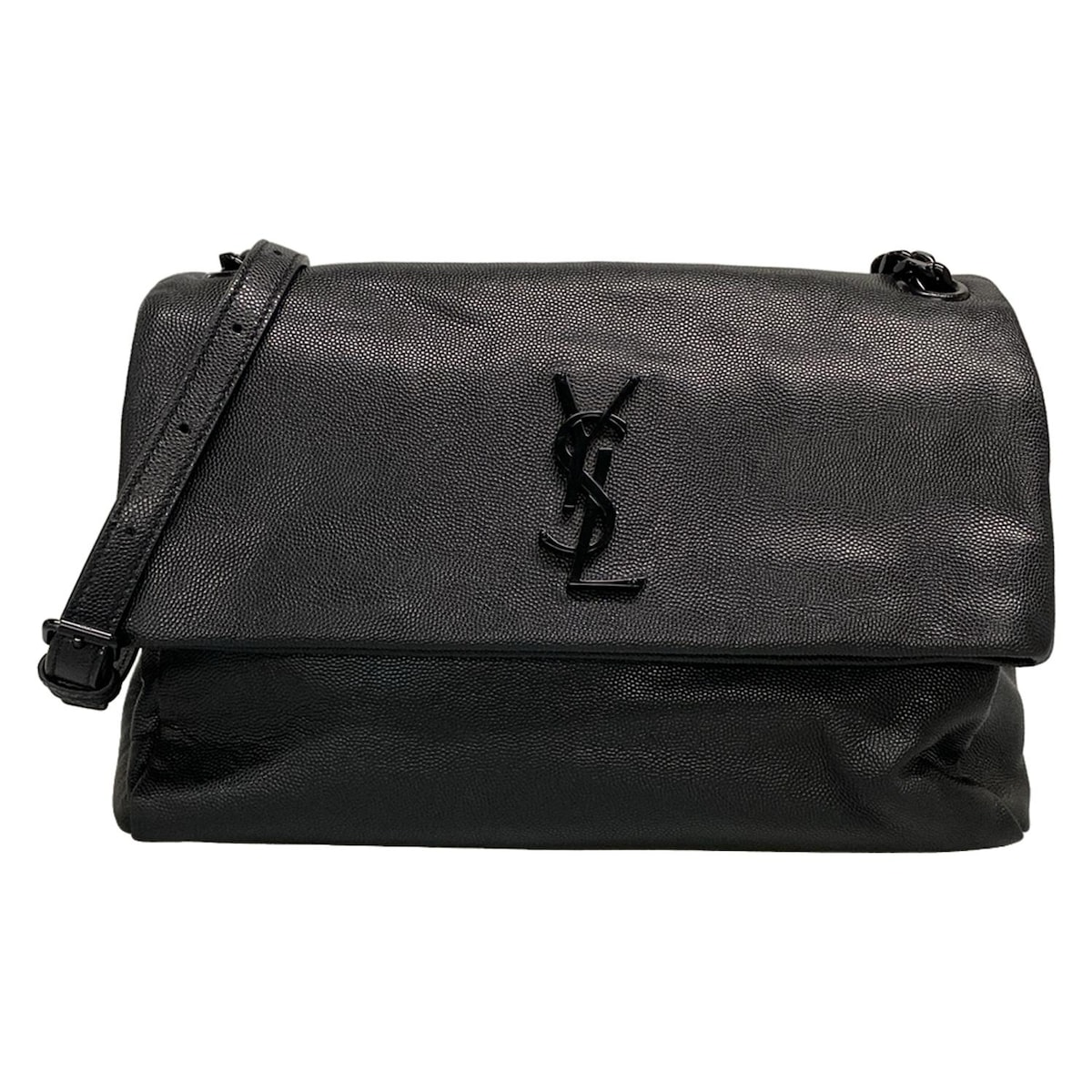 【中古】SAINT LAURENT PARIS(サンローランパリ) ウェストハリウッド ショルダーバッグ チェーンショルダー 黒 レザー