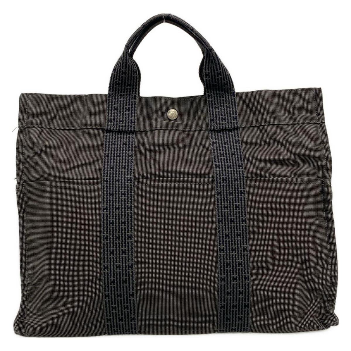 【新着】【中古】HERMES(エルメス) エールライントートMM トートバッグ 旧型金具 グレー