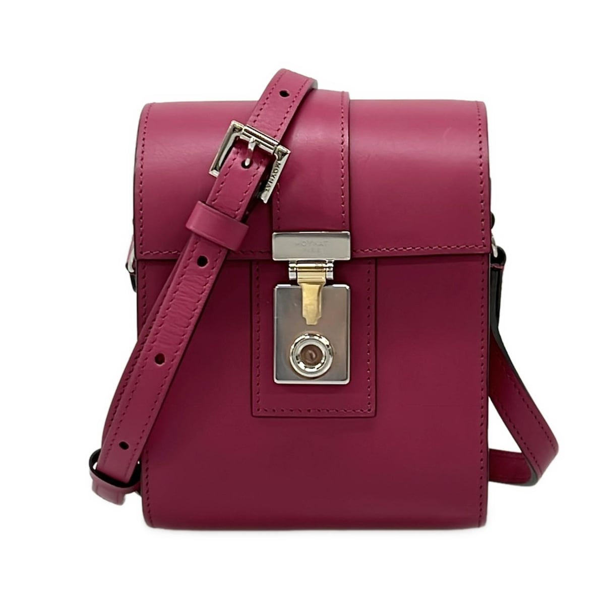 【中古】MOYNAT(モワナ) Cabotin(カボタン) ショルダーバッグ サクラ色 なめし革