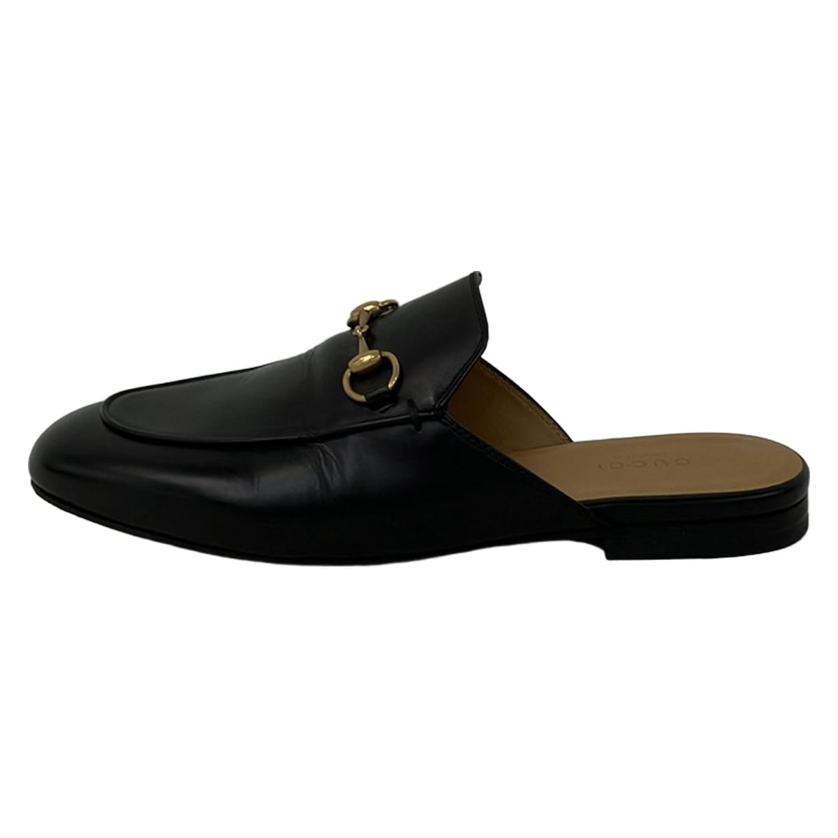 【中古】GUCCI(グッチ) サンダル ホースビット 黒 レザー