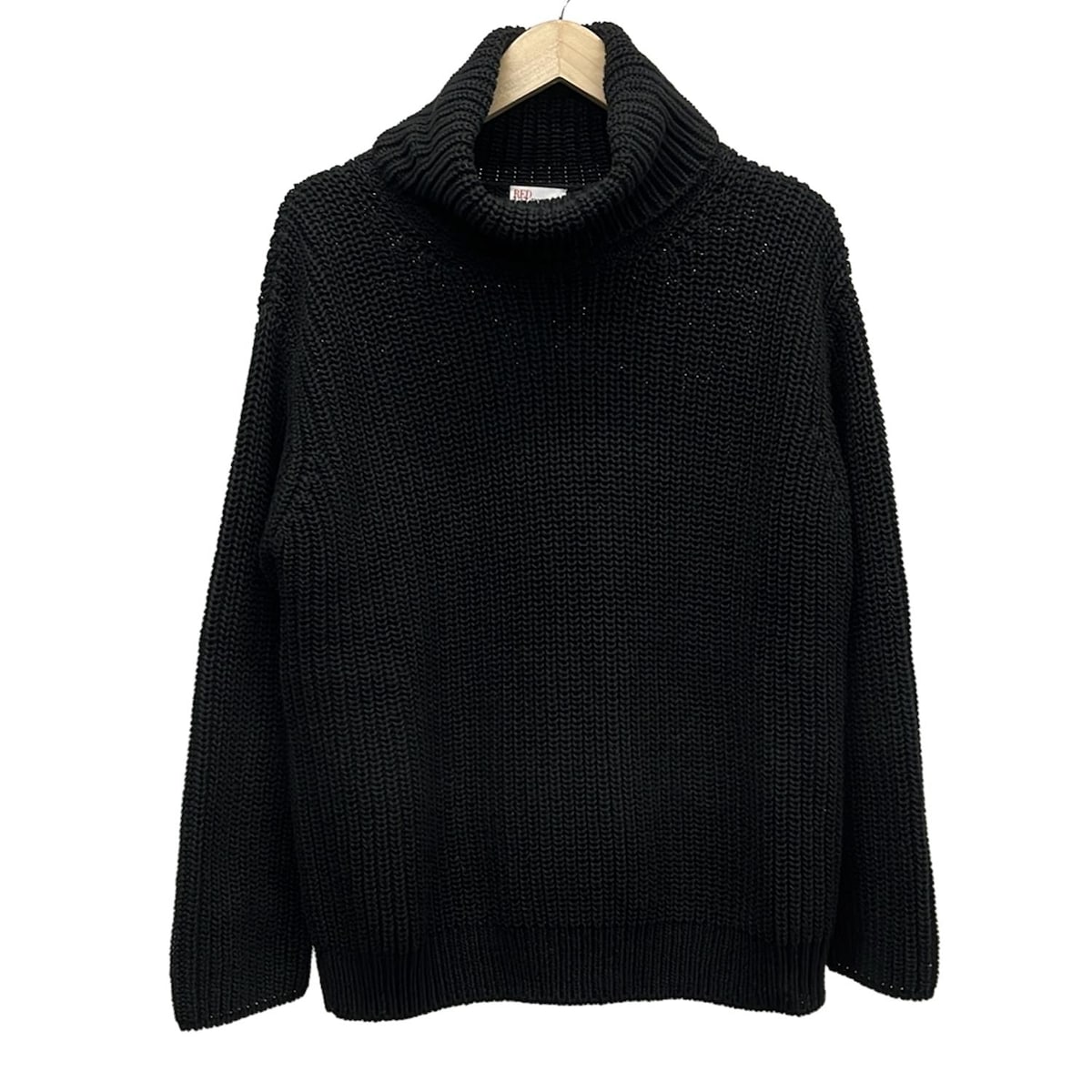 【新着】【中古】RED VALENTINO(レッドバレンチノ) 長袖セーター タートルネック 黒×白×レッド