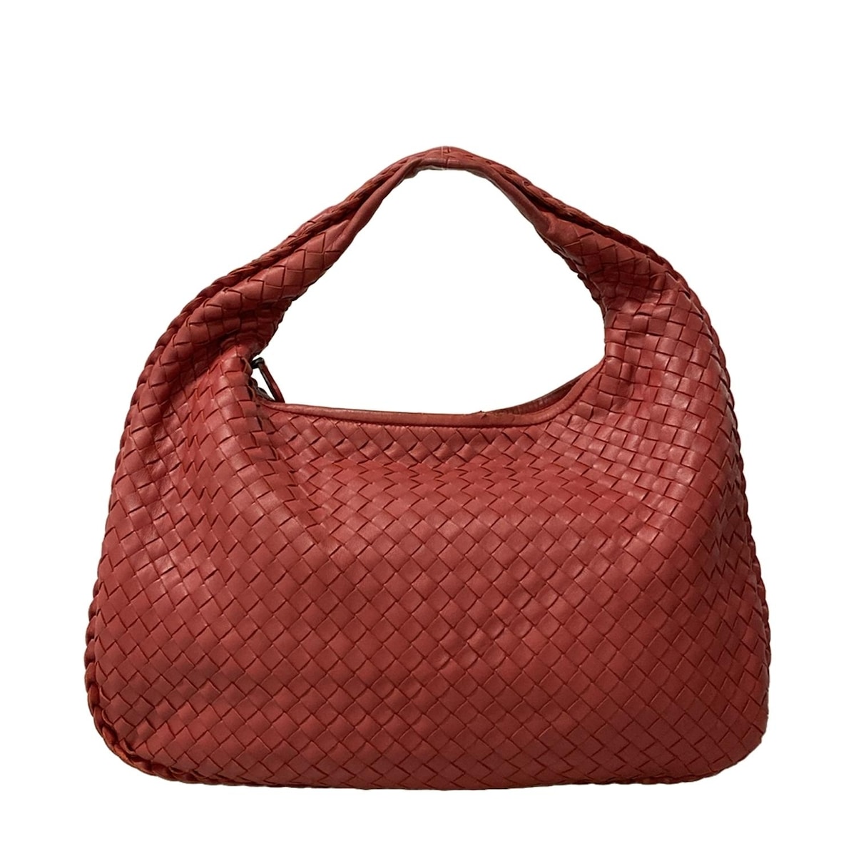 【新着】【中古】BOTTEGA VENETA(ボッテガヴェネタ) ミディアムヴェネタバッグ ショルダーバッグ レッド レザー