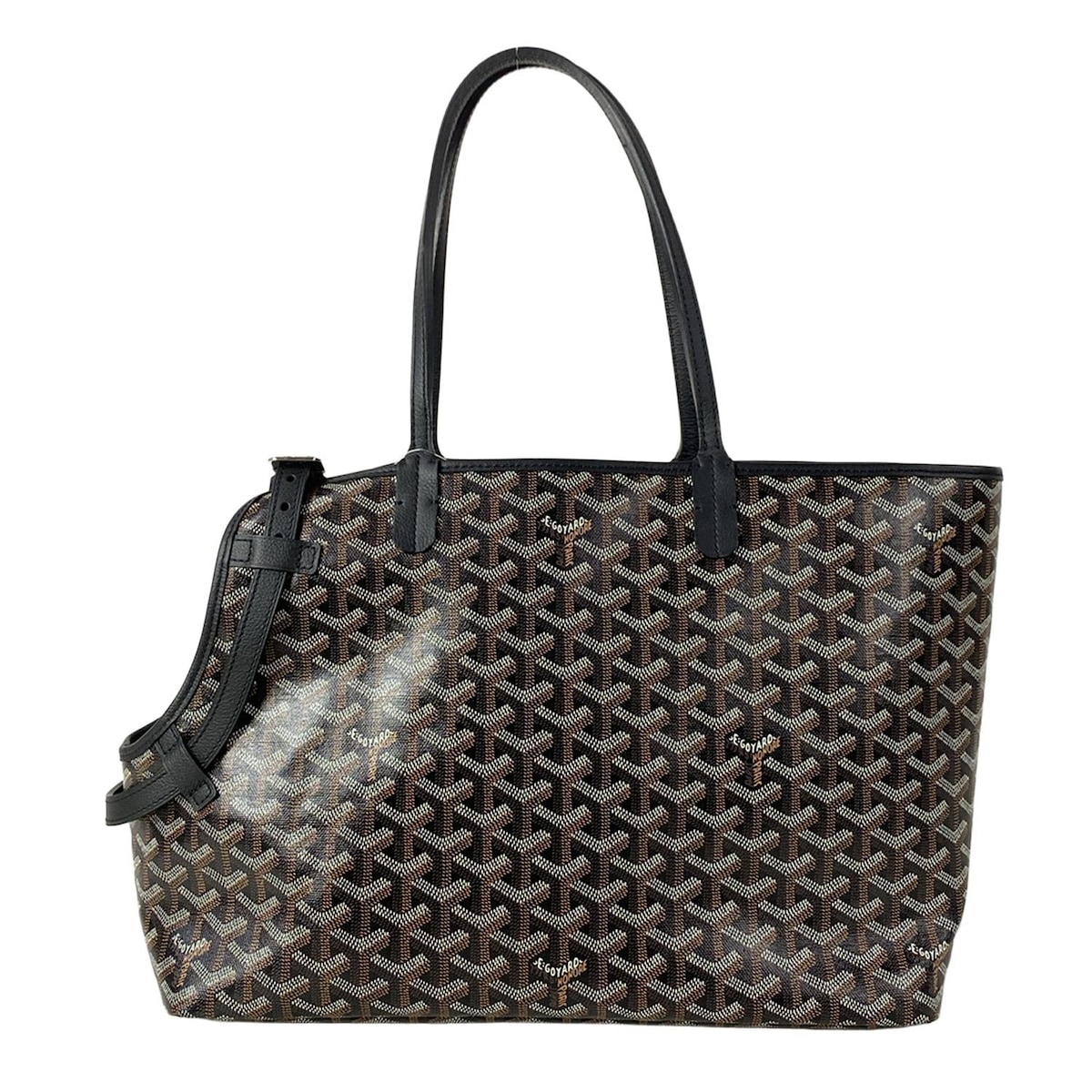【新着】【中古】GOYARD(ゴヤール) シアン・グリ バッグ トートバッグ ペット(小型犬)用バッグ 黒 レザー
