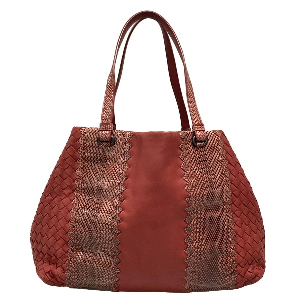 【新着】【中古】BOTTEGA VENETA(ボッテガヴェネタ) アイヤーズ トートバッグ レッド レザー