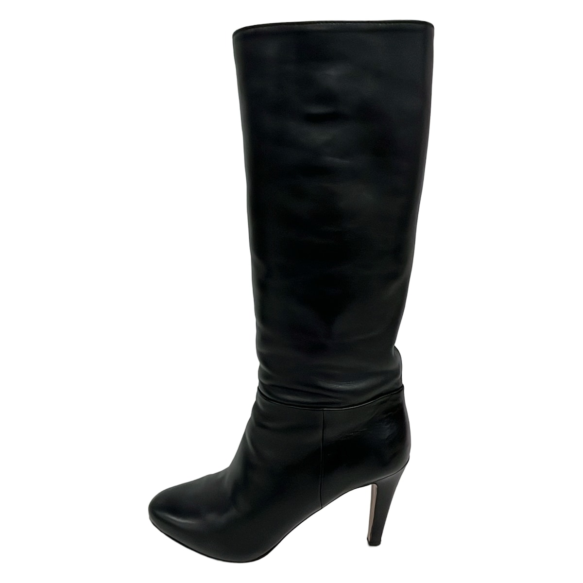 【中古】PRADA(プラダ) ロングブーツ 黒 レザー