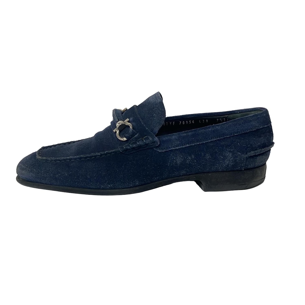 【新着】【中古】FERRAGAMO/SalvatoreFerragamo(サルバトーレフェラガモ) ローファー ガンチーニ ネイビー