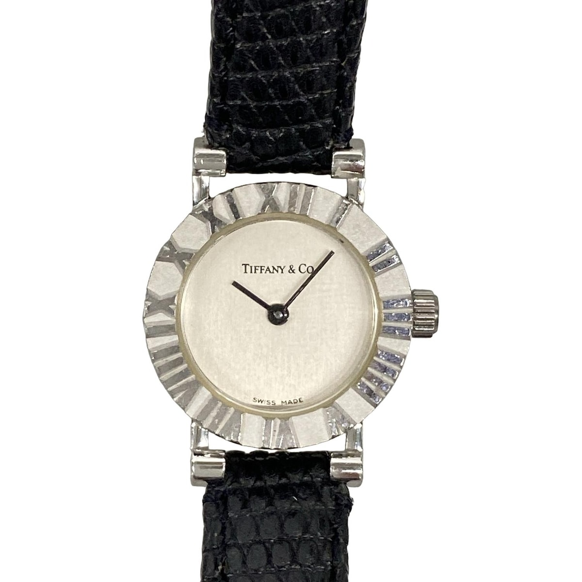 【中古】TIFFANY\u0026Co.(ティファニー) アトラスラウンド ウオッチ しろがね色